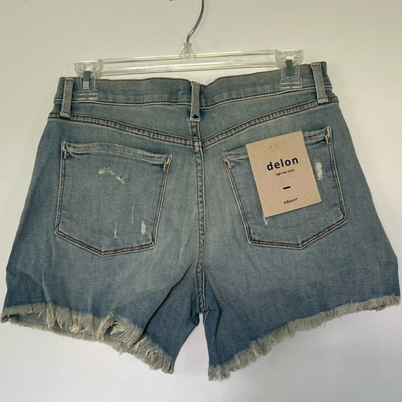 Nwt edyson Delon High Rise denim Short light park wash 26 27 28 29 30 31 cutoffs - Picture 5 of 8